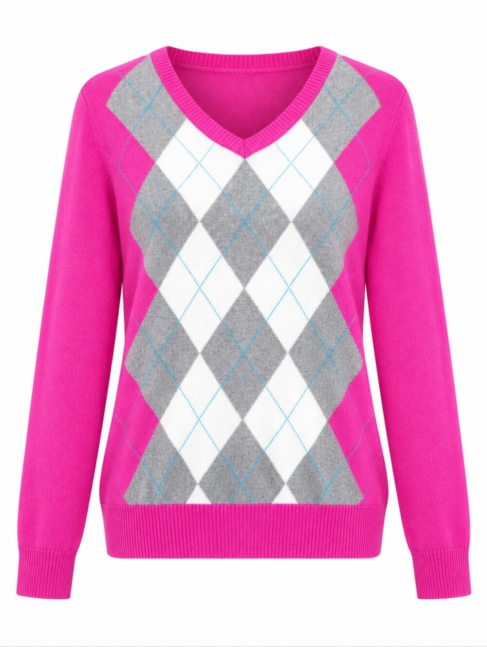 St John's Bay Ladies Checkered Pullover Sweater, Petite Large